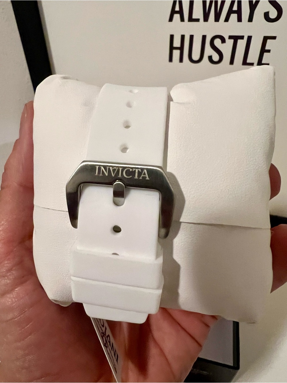 Invicta White Skeleton Chronograph Watch with Silver Accents - Picture 4 of 4